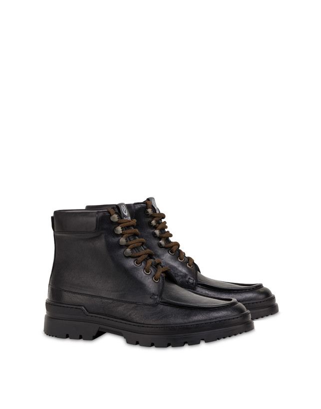 Combat boot in nappa vintage Ice Cracker Photo 2