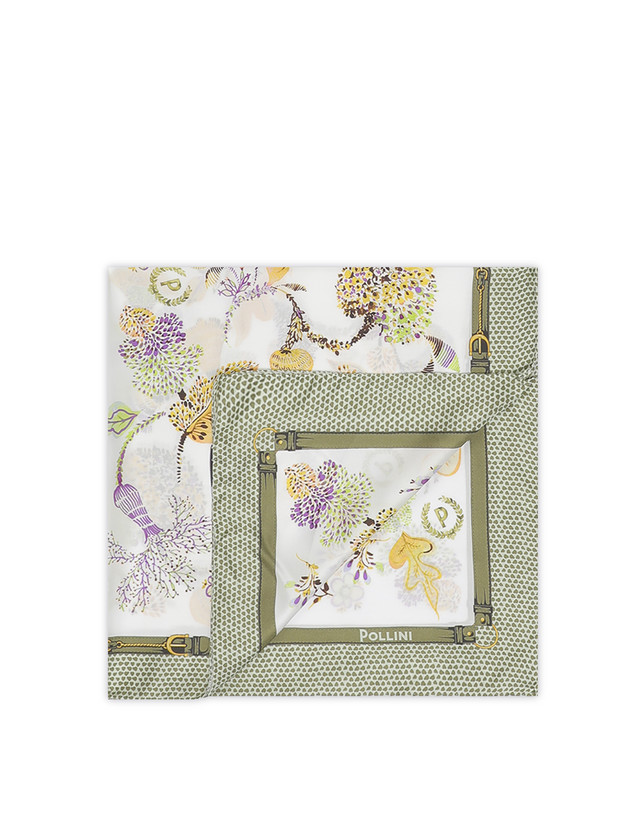 Silk scarf with botanical print Photo 1