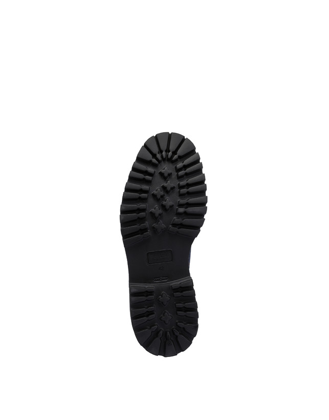 Mid Budapest Boot in Wool Fabric and Tumbled Calfskin with Deerskin Pattern Photo 4