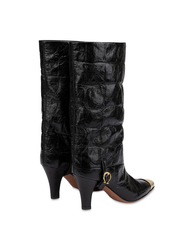 Muse Boot in Crocodile Print Calfskin Photo 3