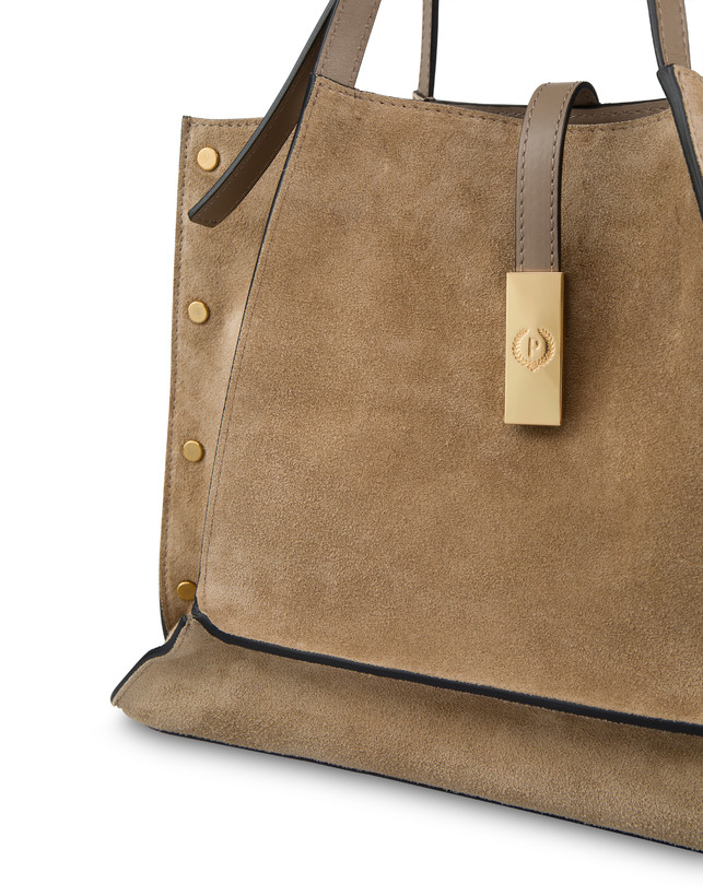 Austin Small Double Handle Bag in Split Leather Photo 4 Austin Small Double Handle Bag in Split Leather Photo 4