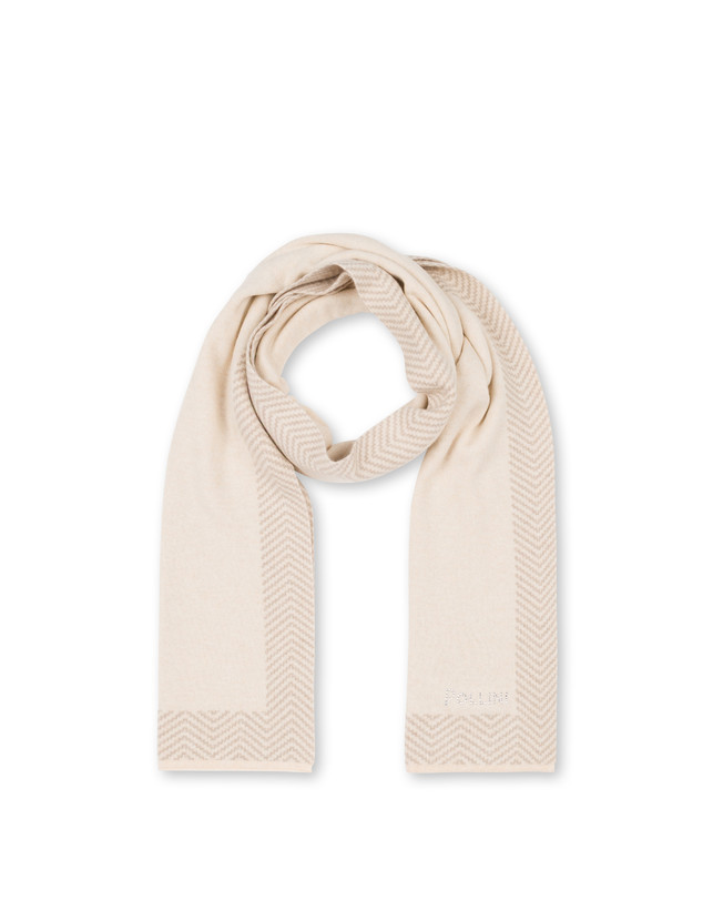 Schal aus Wollmischung mit Chevron-Druck Photo 2