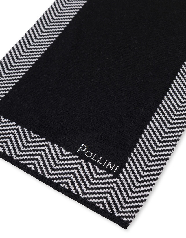 Schal aus Wollmischung mit Chevron-Druck Photo 3
