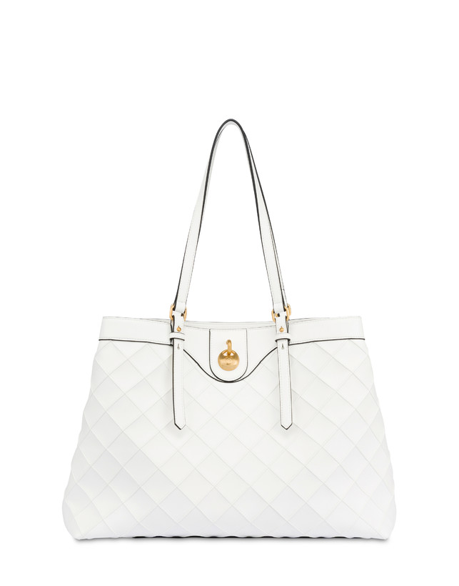 Double Handle Drop Bag in Matelassé (Quilted) Faux Leather Photo 1