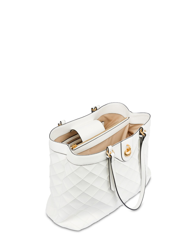 Double Handle Drop Bag in Matelassé (Quilted) Faux Leather Photo 3