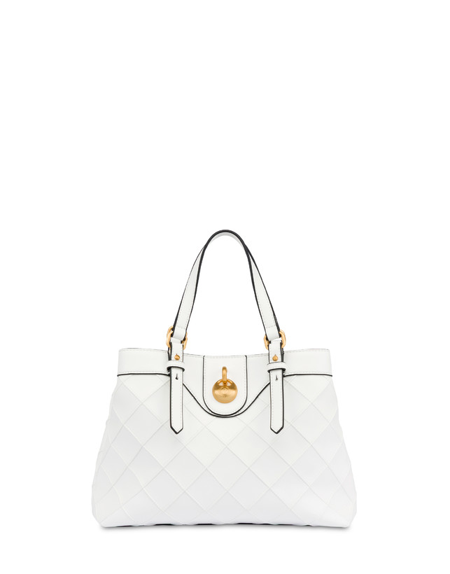 Small Double Handle Drop Bag in Matelassé (Quilted) Faux Leather Photo 1