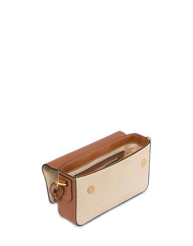 Candy bag con maxi catena in Canvas Photo 3