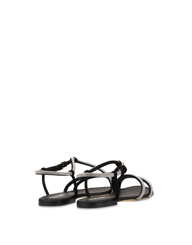 Sandalo Flat Bling Bling in Camoscio Photo 3