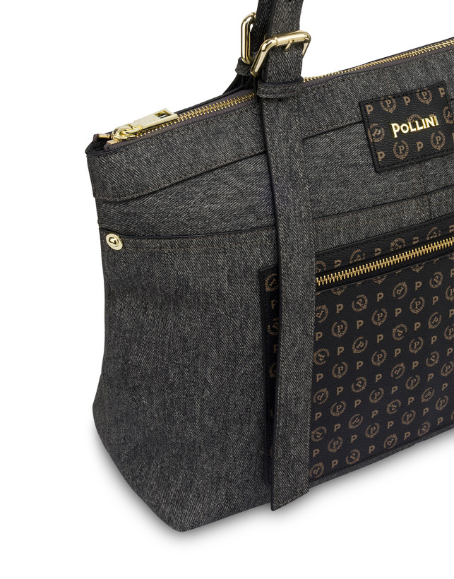 Schultertasche Indigo aus PU Photo 4
