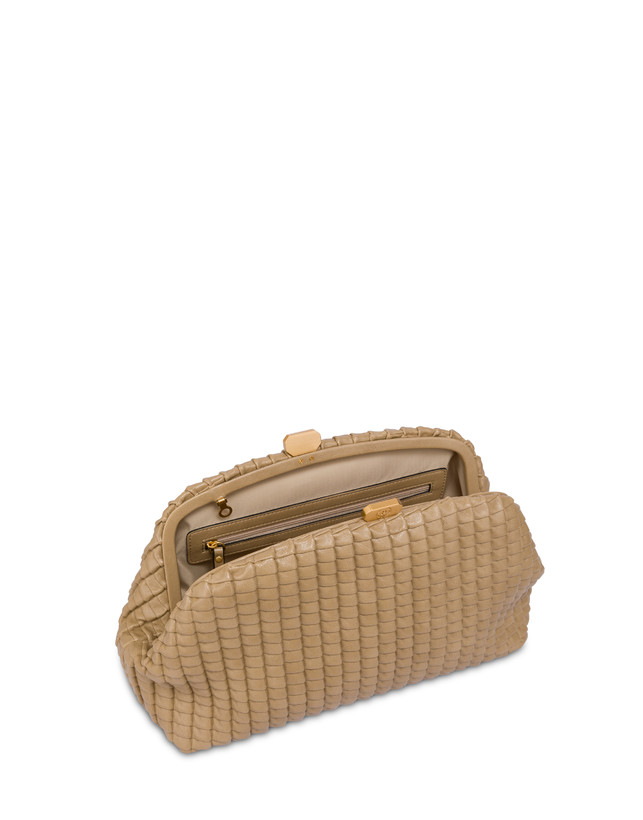 Cloud Clutch in Mini Grained Lux Pleated PU Photo 3