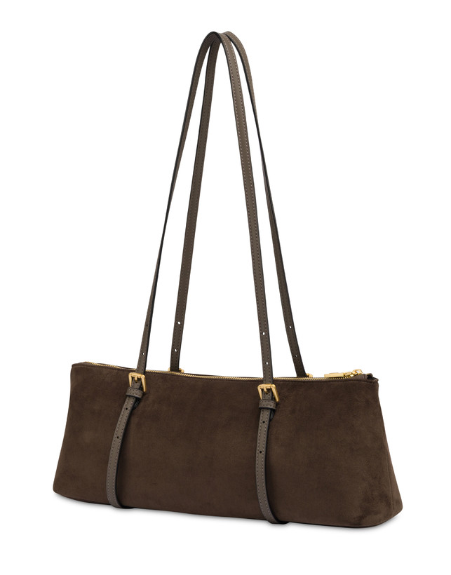 Borsa a spalla Wrap in fabric suede e plain pu Photo 2