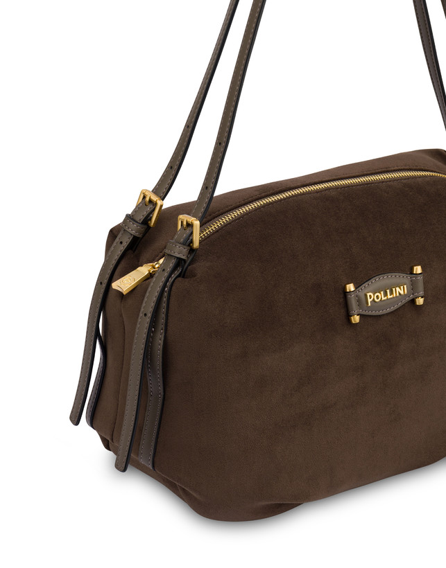 Borsa a spalla Wrap in fabric suede e plain pu Photo 4