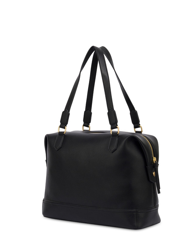 Barrel Bag Crown in Grained Pu Photo 2