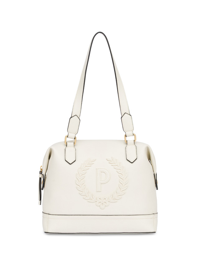Barrel Bag Crown in Grained Pu Photo 1