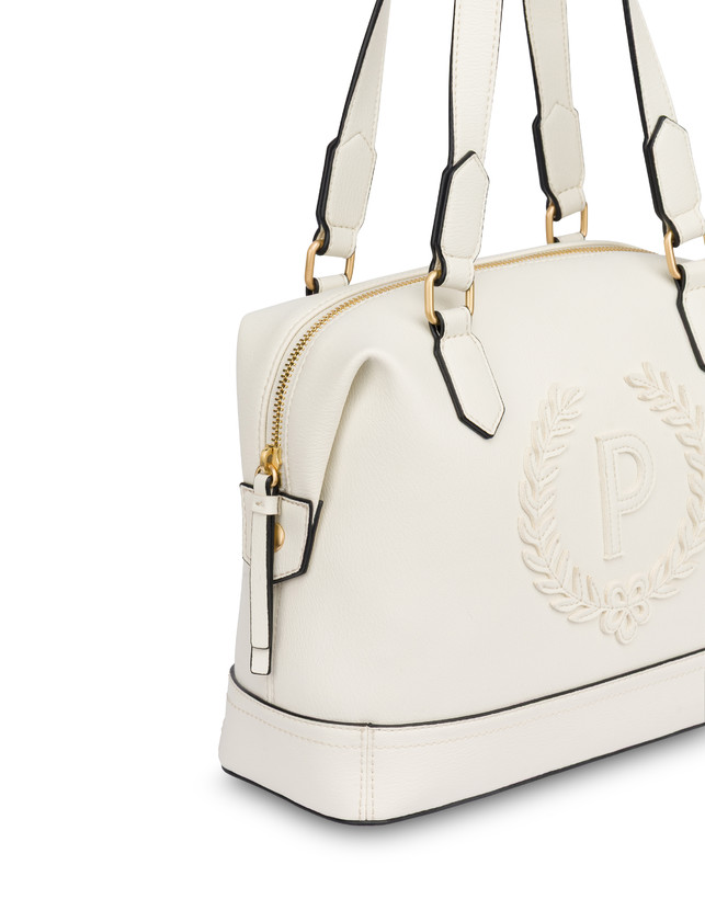 Barrel Bag Crown in Grained Pu Photo 4