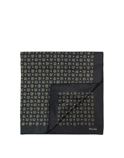 Foulard In Raso Heritage Logo Classic Nero/nero