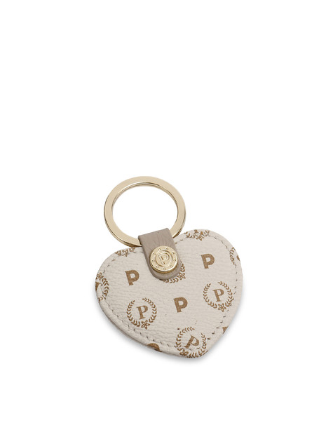 Portachiavi Cuore Heritage Logo Classic Avorio/ghiaccio