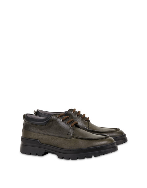 Derby In Nappa Vintage Ice Cracker Militare