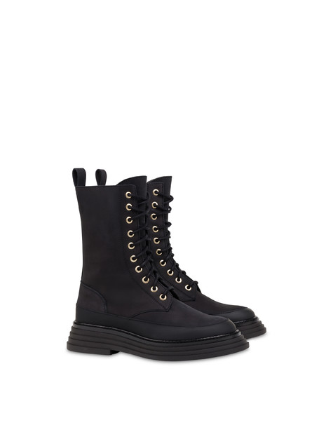 Combat Boot In Nabuk Stairway Nero