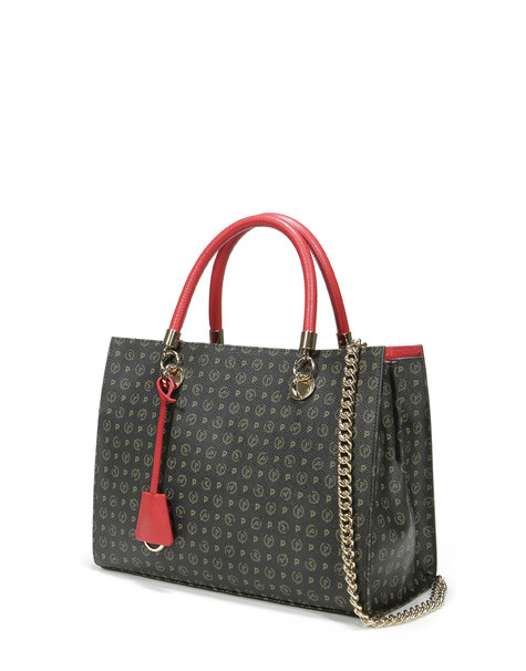 Shopping Bag Heritage Logo Classic Nero/lacca