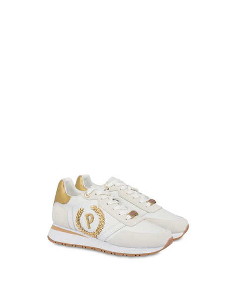 Sneakers Con Dettagli Laminati Speedy Bianco/ghiaccio/bianco/oro