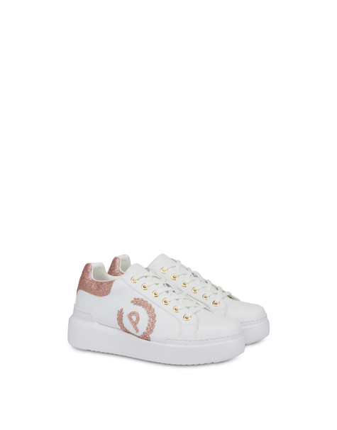 Sneakers Carrie Con Glitter Bianco/antico