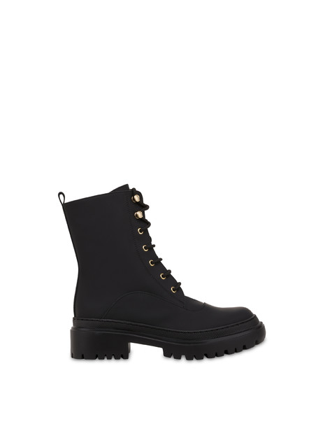 Combat Boot In Vitello Gommato Winter Step Nero