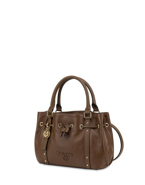 Borsa In Nappa Serena Small Marrone/marrone