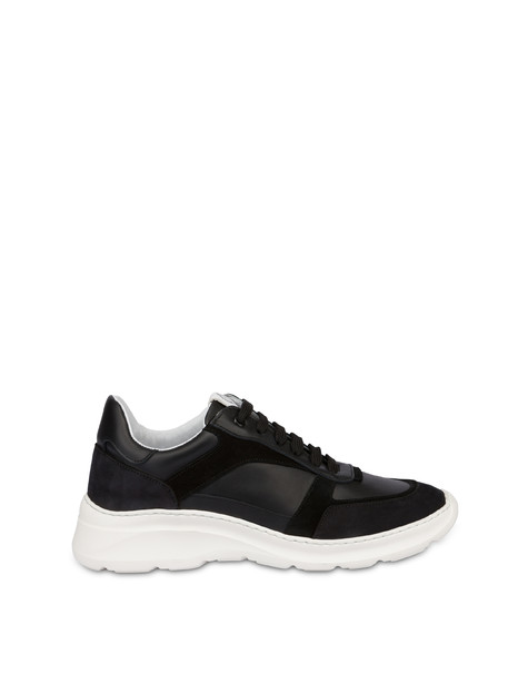 Sneakers In Vitello, Nabuk E Crosta Roomy Nero/nero/nero/nero/nero