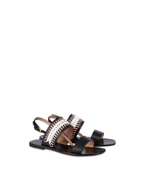 Flache Sandalen Aus Rodeo-kalbsleder 