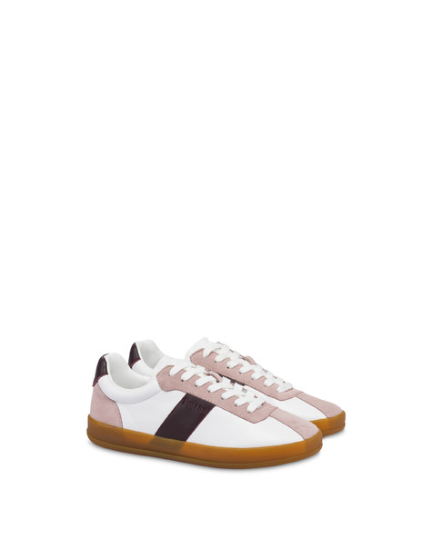 Sneakers Venus In Vitello Bianco/antico/amaranto