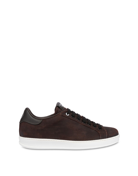 Sneakers Tennis Club In Crosta Ingrassata T.moro