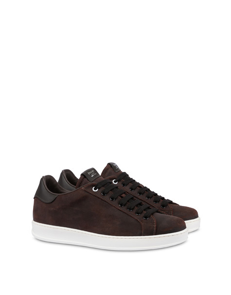 Sneakers Tennis Club In Crosta Ingrassata T.moro