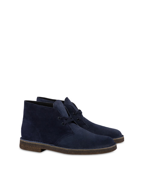 Preppy Desert Boot In Split-grain Leather Blue