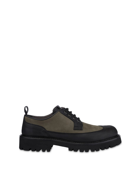 Derby Budapest In Nabuk Idro E Vitello Cerato Militare/nero
