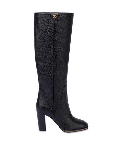 Core Riding Boot In Tumbled Calfskin Black