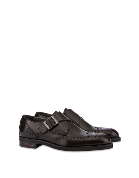 Single Monk Gentlemen's Club In Vitello Abrasivato Con Broguering T.moro