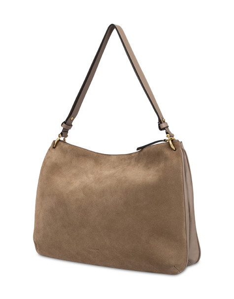 Marlene Big Shoulder Bag In Split Leather 