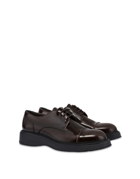 James Derby In Brushed Calfskin Dark Brown