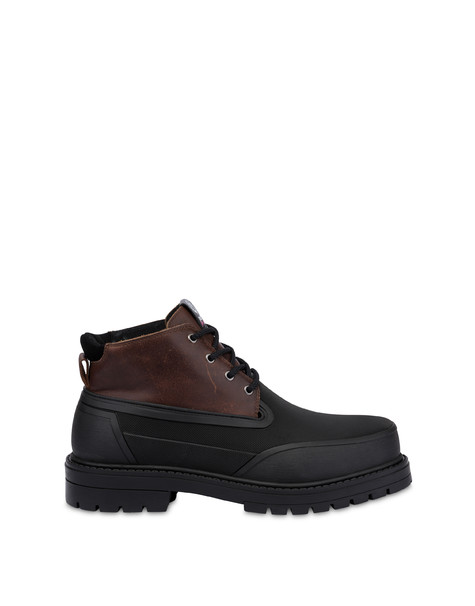 Combat Boot Ice Cracker In Vitello E Crosta T.moro/nero/nero