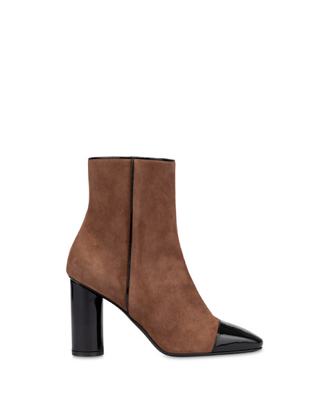 Stivaletto Boheme In Camoscio E Vernice Legno/nero