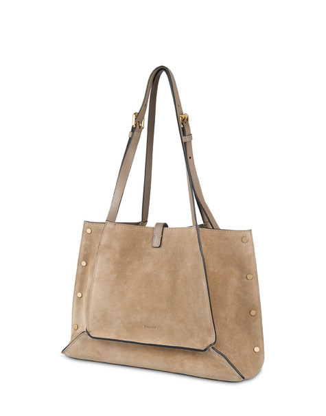 Austin Small Double Handle Bag In Split Leather  Austin Small Double Handle Bag In Split Leather