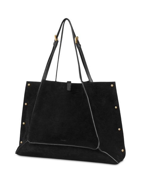 Austin Small Double Handle Bag In Split Leather  Austin Small Double Handle Bag In Split Leather
