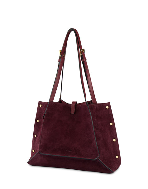 Austin Small Double Handle Bag In Split Leather  Austin Small Double Handle Bag In Split Leather