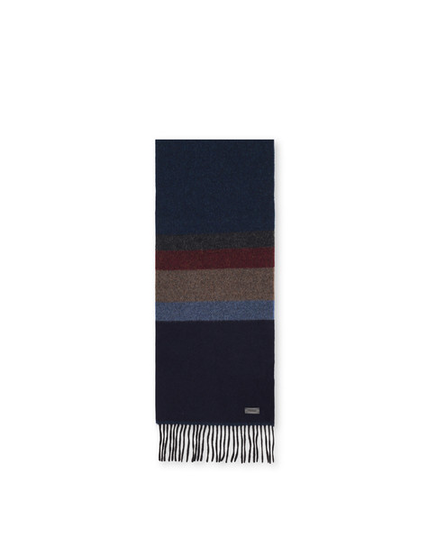 Gestreifter Wollschal Blau