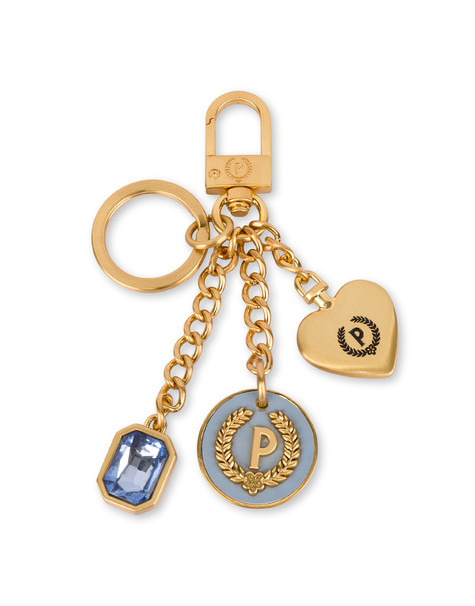 Portachiavi Con Charm Gioiello Oro/cielo