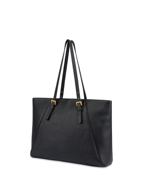 Tote Bag Echos Real Leather Nero