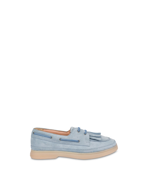 Loosen Up Boat Shoes In Split Leather Water Colour