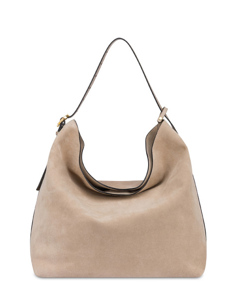 Hobo Bag Viktoria In Crosta Taupe/taupe