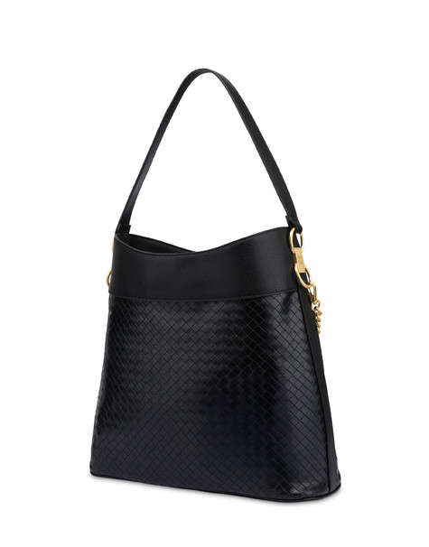 Dublin Shoulder Bag In Pu Black/black/bordeaux Dublin Shoulder Bag In Pu Black/black/bordeaux